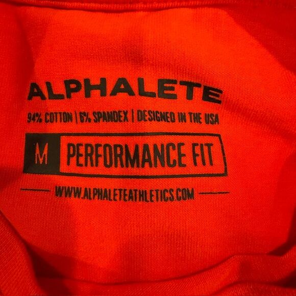 Alphalete Performance Tee Bundle of 3 Black Camo, Red, Yellow Size Medium - Picture 5 of 10